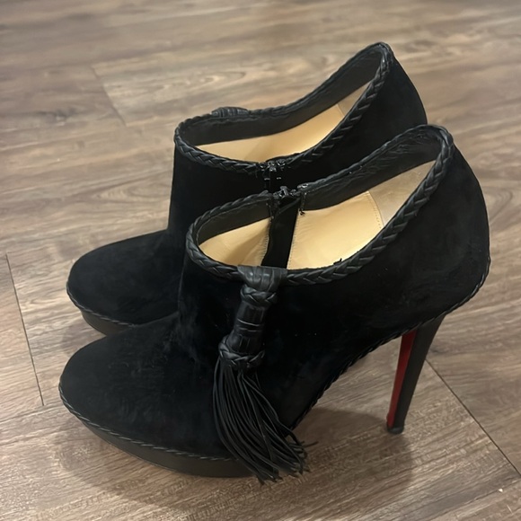 Louboutin Black Suade Booties - Picture 4 of 5